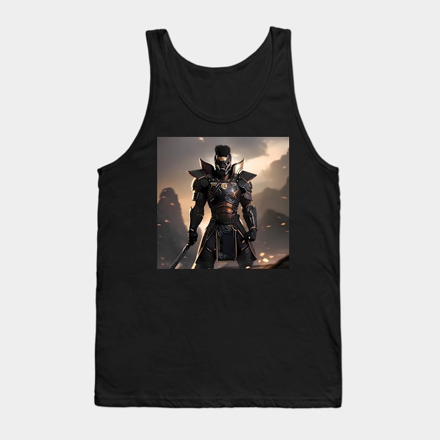 Sword of the Future: A Futuristic African Samurai T-Shirt Tank Top by MeatLuvers